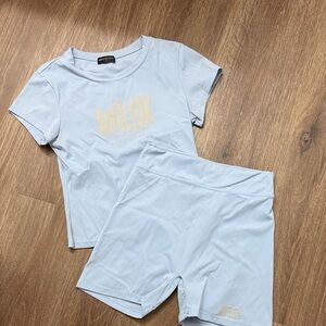 White Fox Blue & Grey Activewear Set